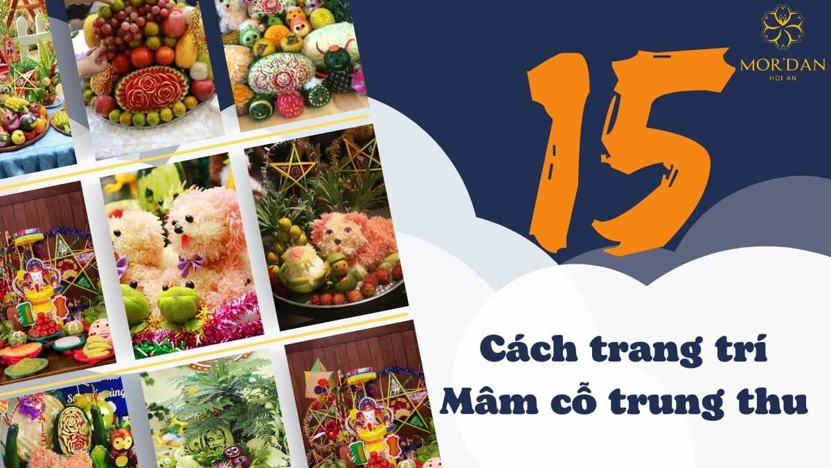 trang trí mâm cỗ trung thu đơn giản
