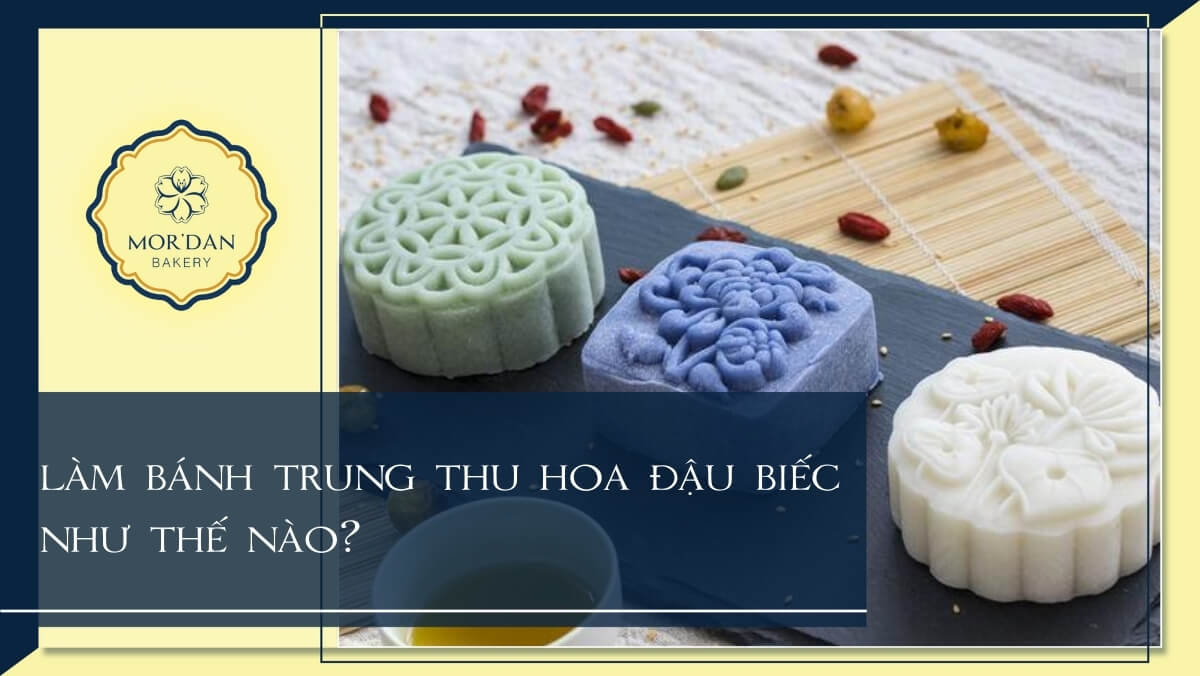 2 cách làm bánh trung thu hoa đậu biếc độc lạ bắt mắt