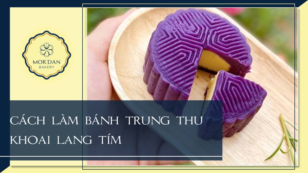 Cách làm bánh trung thu khoai lang tím ngon không cần lò nướng